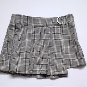 Zara Black and White Plaid Skirt